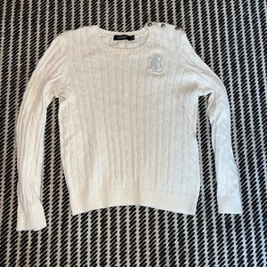 cream knit Ralph Lauren sweater